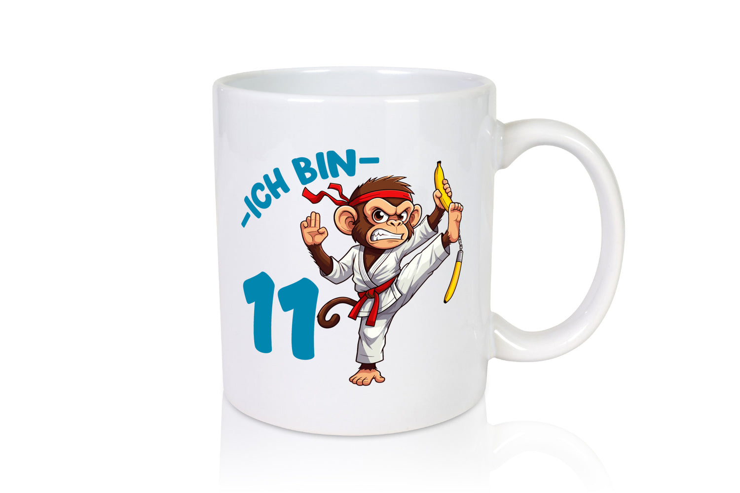 Ich bin 11 | 11. Geburtstag Karate Kampfsport Affe Geschenkidee Humor Tasse
