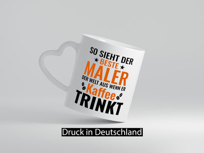 Kaffee trinkt: Maler | Malerei lustiger Spruch Geschenk Humor Geschenkidee Tasse