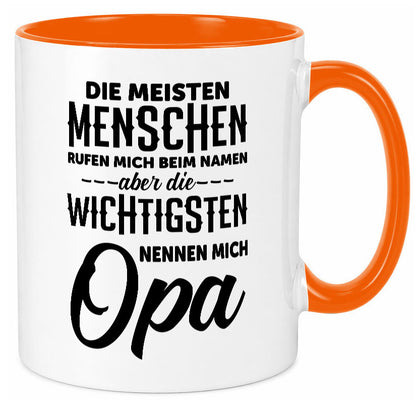 Die wichtigsten nennen mich Opa | Großvater Enkelkinder lustiger Spruch Tasse