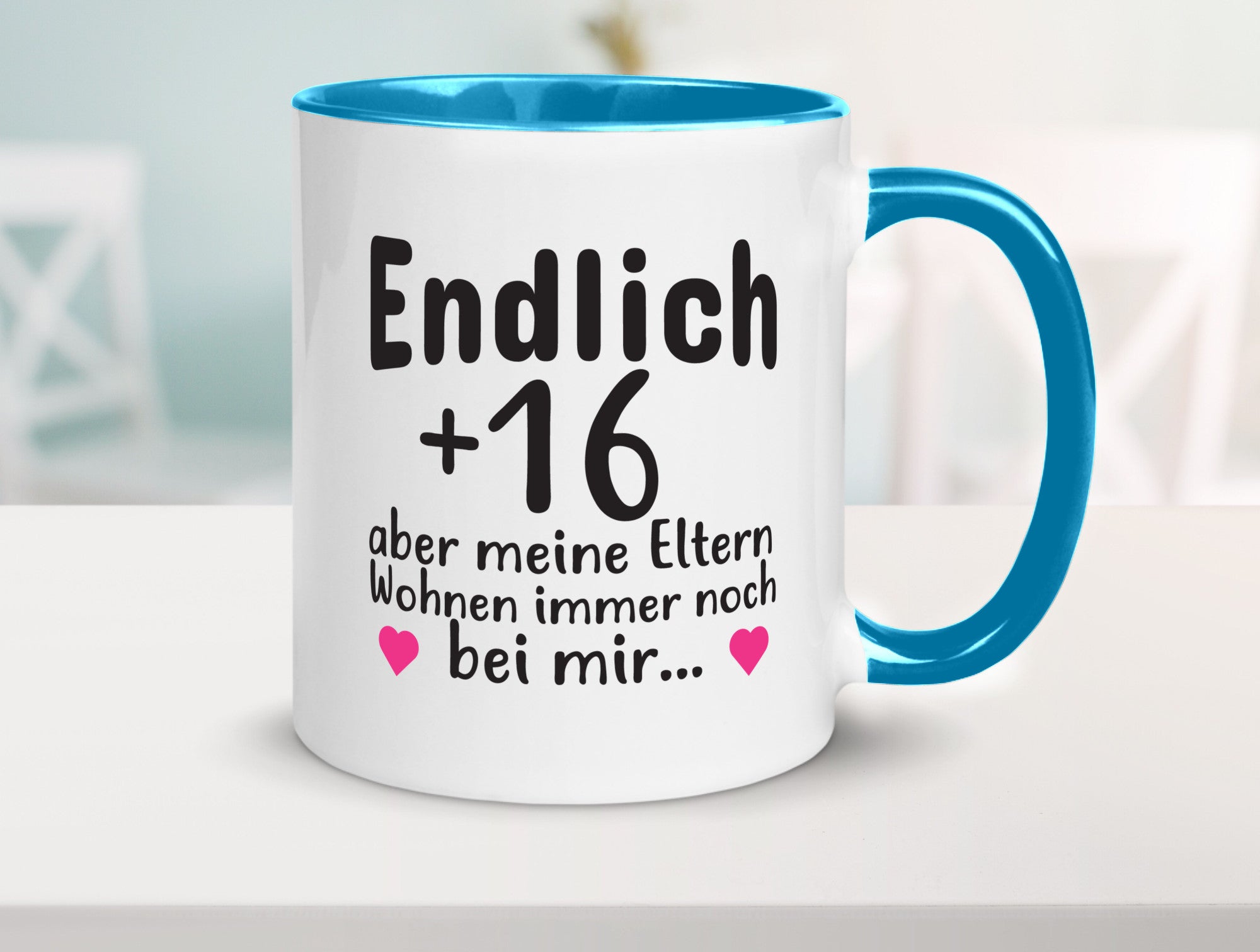 Endlich 16 | Geburtstag Tasse Spruch Mädchen Geschenkidee Humor