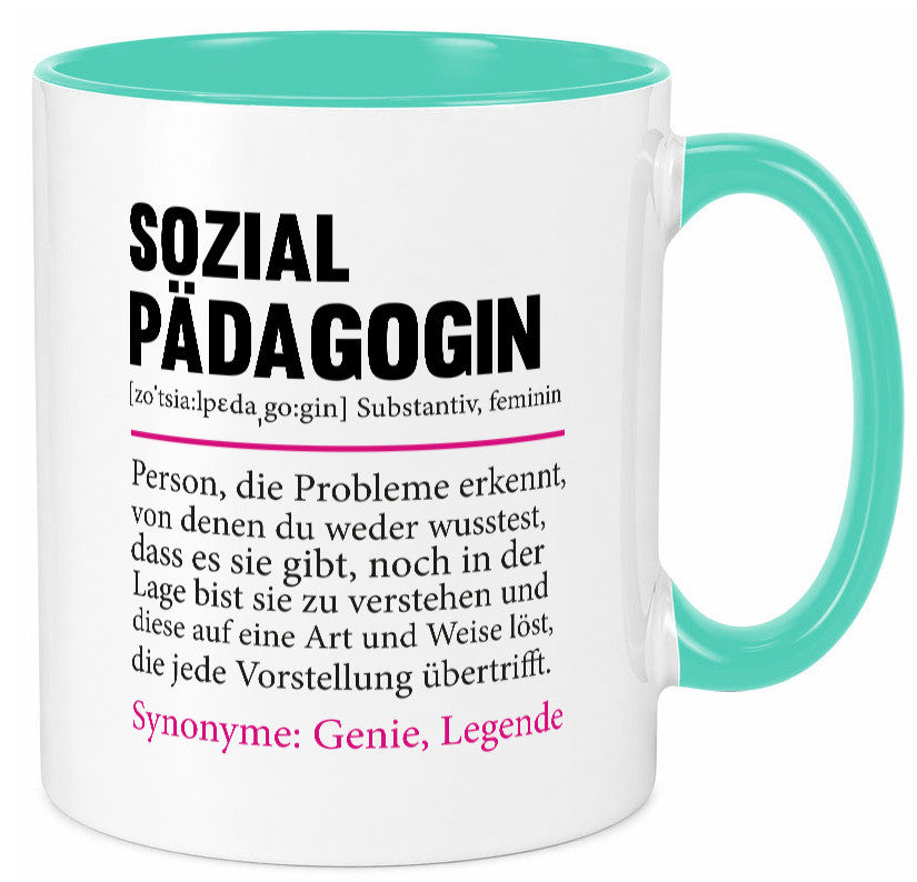Sozialpädagogin | Spruch lustig Humor Pädagogin v2 Geschenkidee Geschenk Tasse