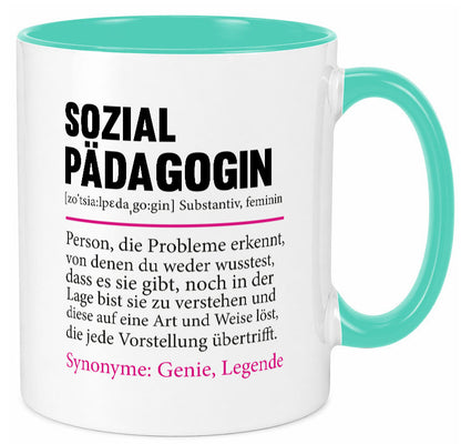 Sozialpädagogin | Spruch lustig Humor Pädagogin v2 Geschenkidee Geschenk Tasse