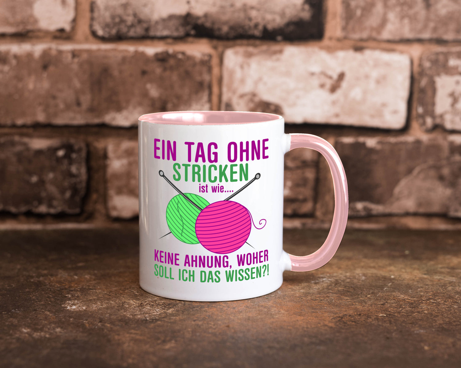 Ein Tag ohne Stricken | Strickzubehör Hobbystrickerin Geschenk Humor