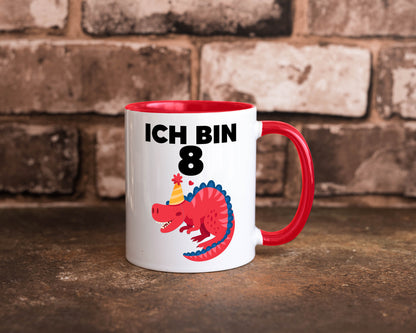 8. Geburtstag | Dino Dinosaurier 8 Jahre lustig Geschenkidee Geschenk Tasse