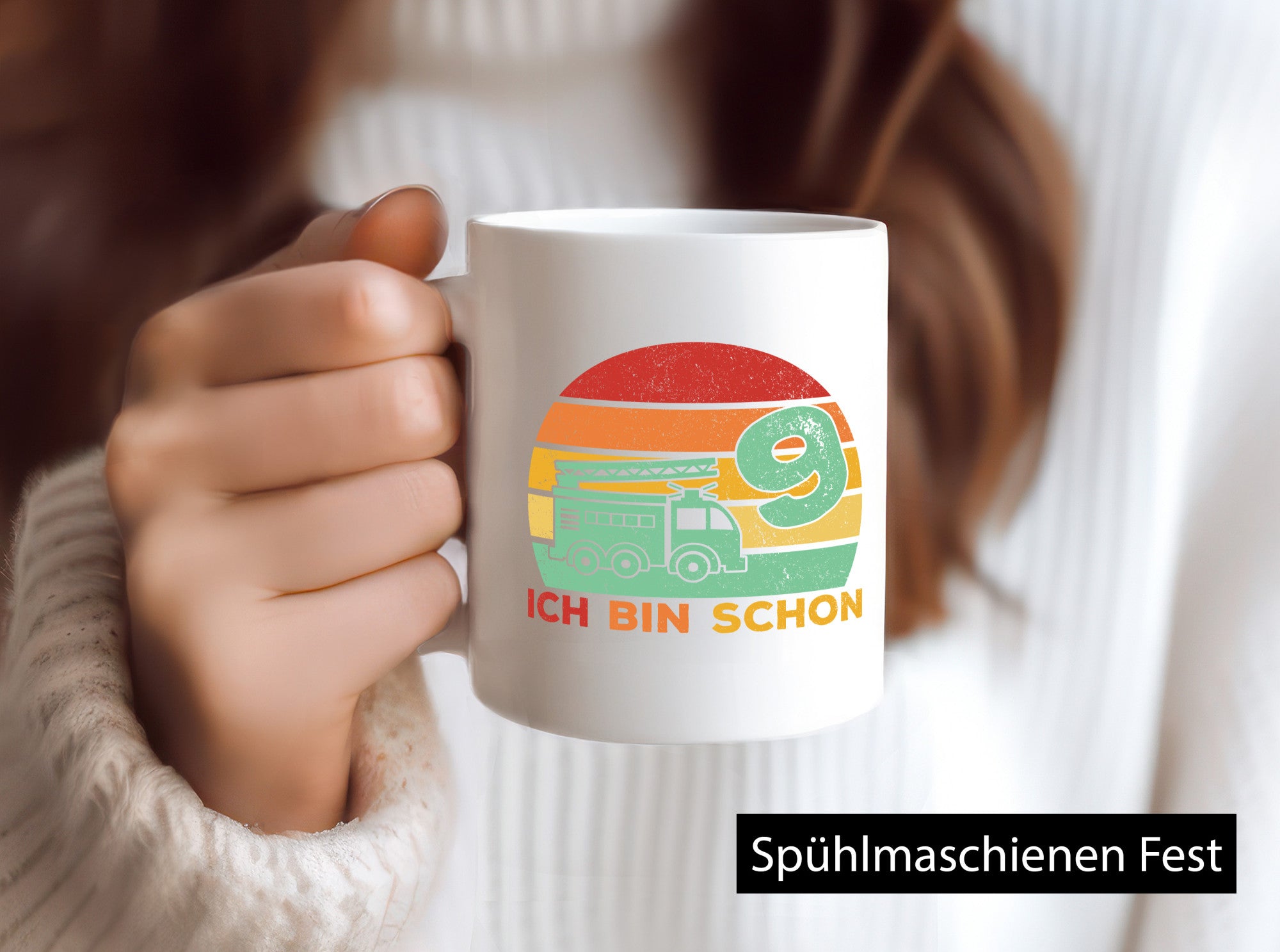 9. geburtstag | Feuerwehrauto 9 Jahre Feuerwehr Geschenk Geschenkidee lustiger