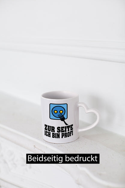 Zur Seite ich bin Profi lustiger Spruch Geschenk Humor Geschenkidee Tasse