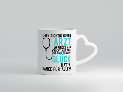Richtig guter Arzt | Dankeschön Spruch Stethoskop Humor Geschenkidee Tasse
