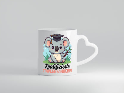 Qualifizierte Staplerfahrerin | Gabelstapler Geschenkidee Humor Tasse