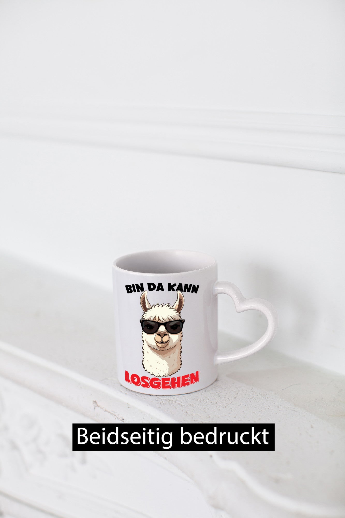 Bin da kann losgehen | Lama Alpaka lustig Humor Geschenkidee Geschenk Tasse
