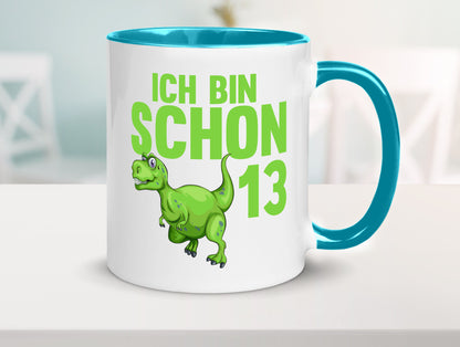 13. Geburtstag | 13 Jahre Dino Dinosaurier Humor Geschenkidee Tasse