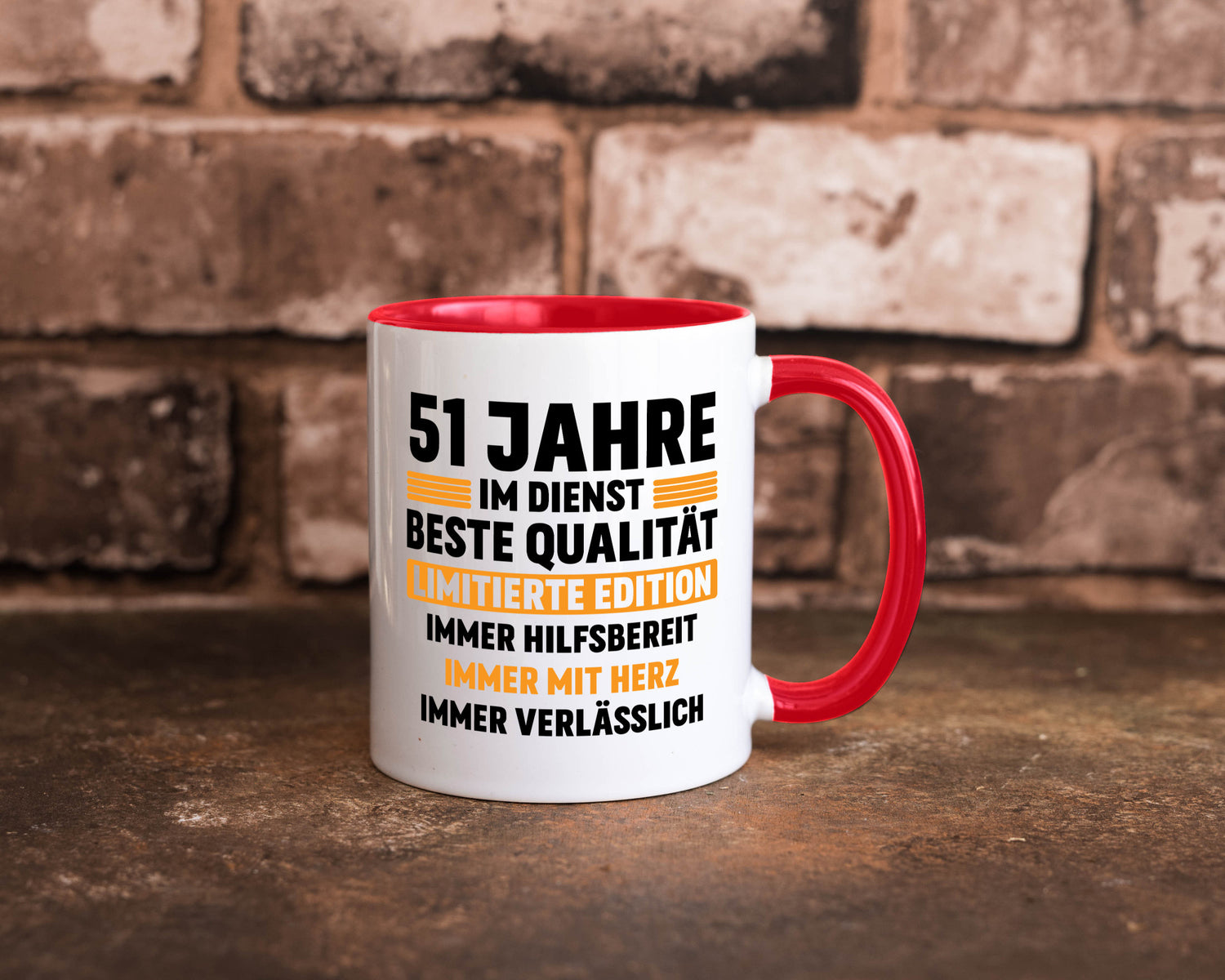51 Jahre im Dienst | Jubiläum Arbeit lustiger Spruch Geschenk Kollegen Büro
