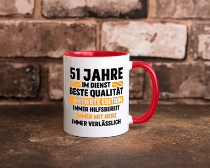 51 Jahre im Dienst | Jubiläum Arbeit lustiger Spruch Geschenk Kollegen Büro