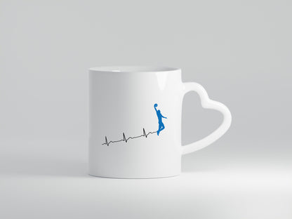 Herzschlag Basketball | Motiv Sport Ballsport Humor Geschenkidee Tasse