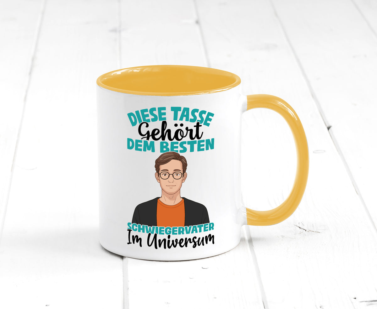 Im Universum: Schwiegervater |Schwiegersohn | Beziehung Geschenkidee Familie Tasse