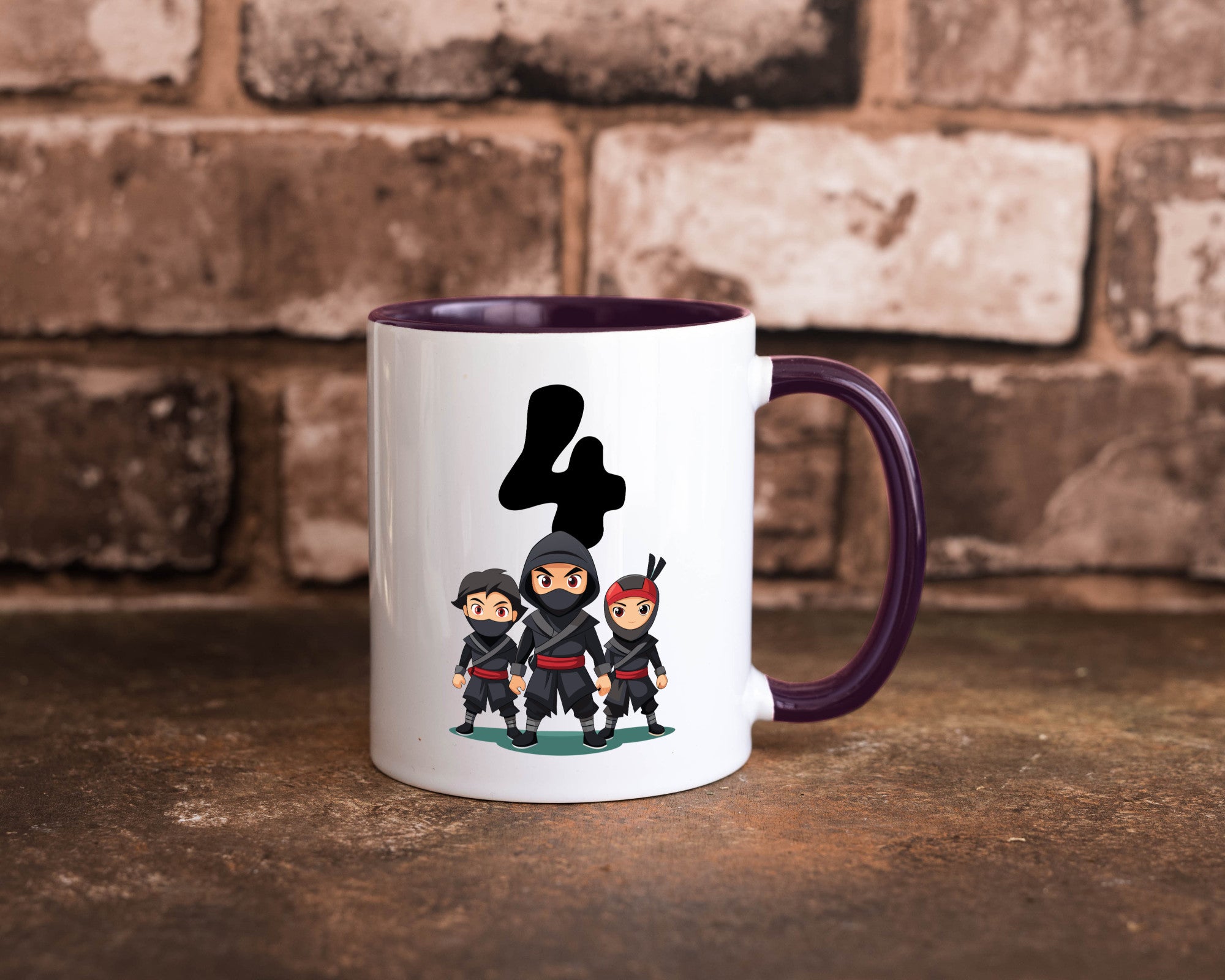 4. Geburtstag | 4 Jahre Ninja lustig Geschenkidee Geschenk Tasse