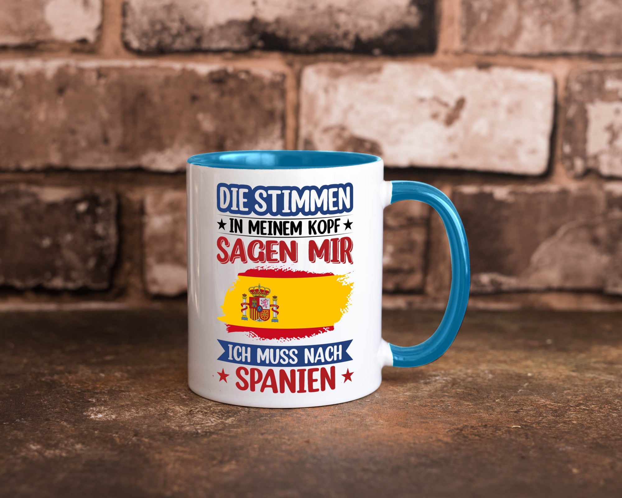 Spanien | Urlaub Stimmen in meinem Kopf Traumland v2 lustiger Spruch Geschenk