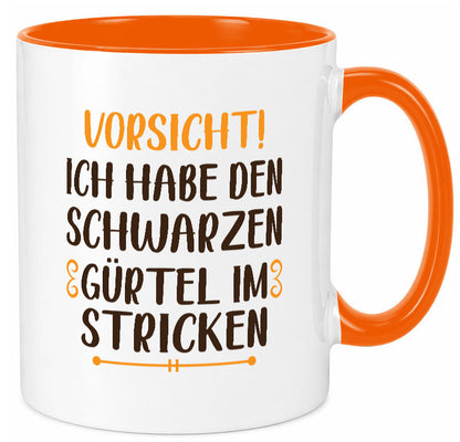 Schwarzen Gürtel im Stricken | Stricknadel lustiger Spruch Geschenk Humor