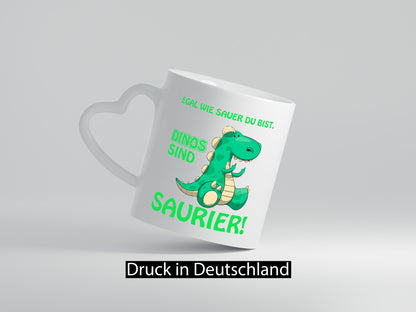 Dinos sind Saurier | witziger Dinosaurier Spruchtasse lustig Humor Geschenkidee