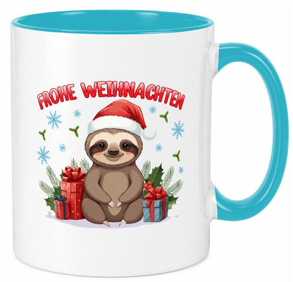 Frohe Weihnachten | Faultier Humor Tierliebhaber Geschenkidee Tasse