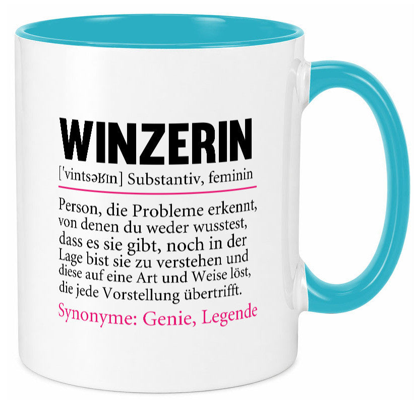 Winzerin | lustige Spruch Weinbauer Wein Beruf lustiger Geschenk Arbeit Tasse