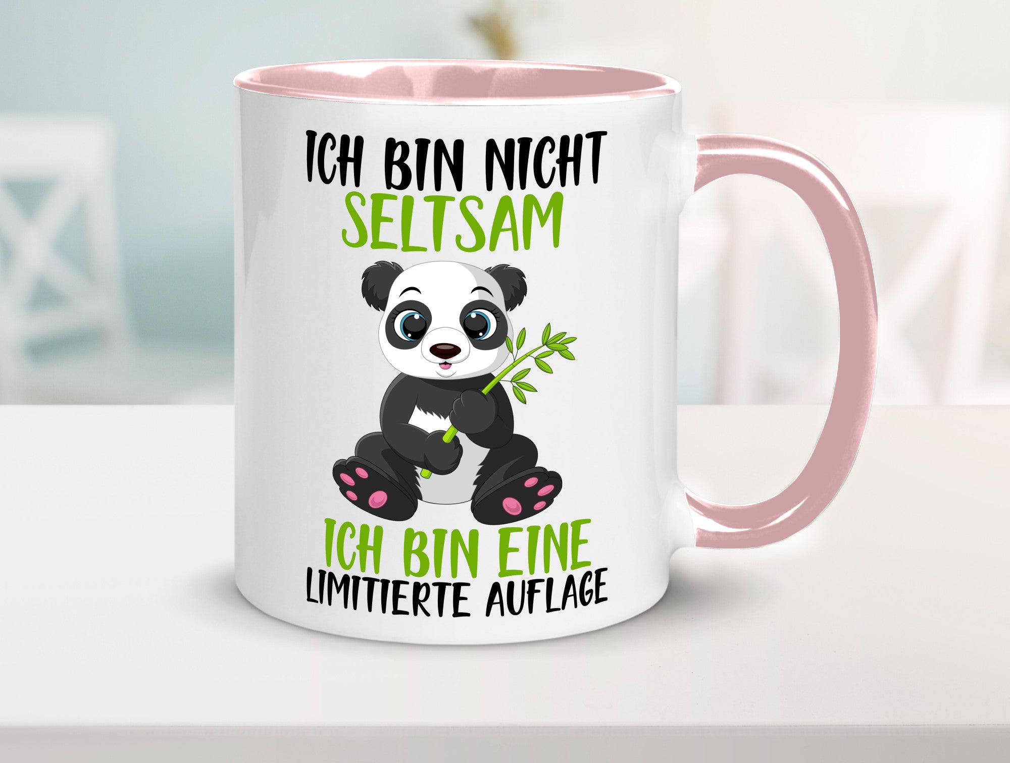 Ich bin nicht seltsam | süßer Pandabär lustiger Spruch Humor Geschenkidee Tasse