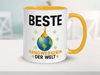 Welt Beste Handwerkerin | Handwerkerinnen lustiger Spruch Geschenk Humor Tasse