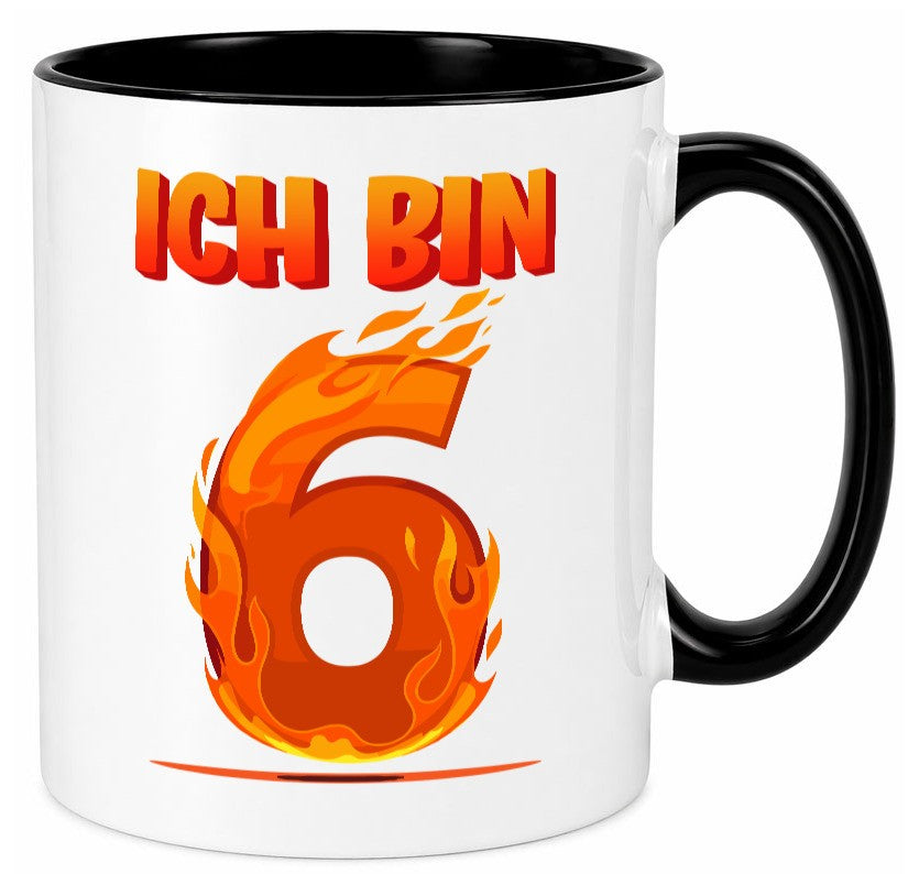 6. Geburtstag | 6 Jahre Drache lustig Geschenkidee Geschenk Tasse