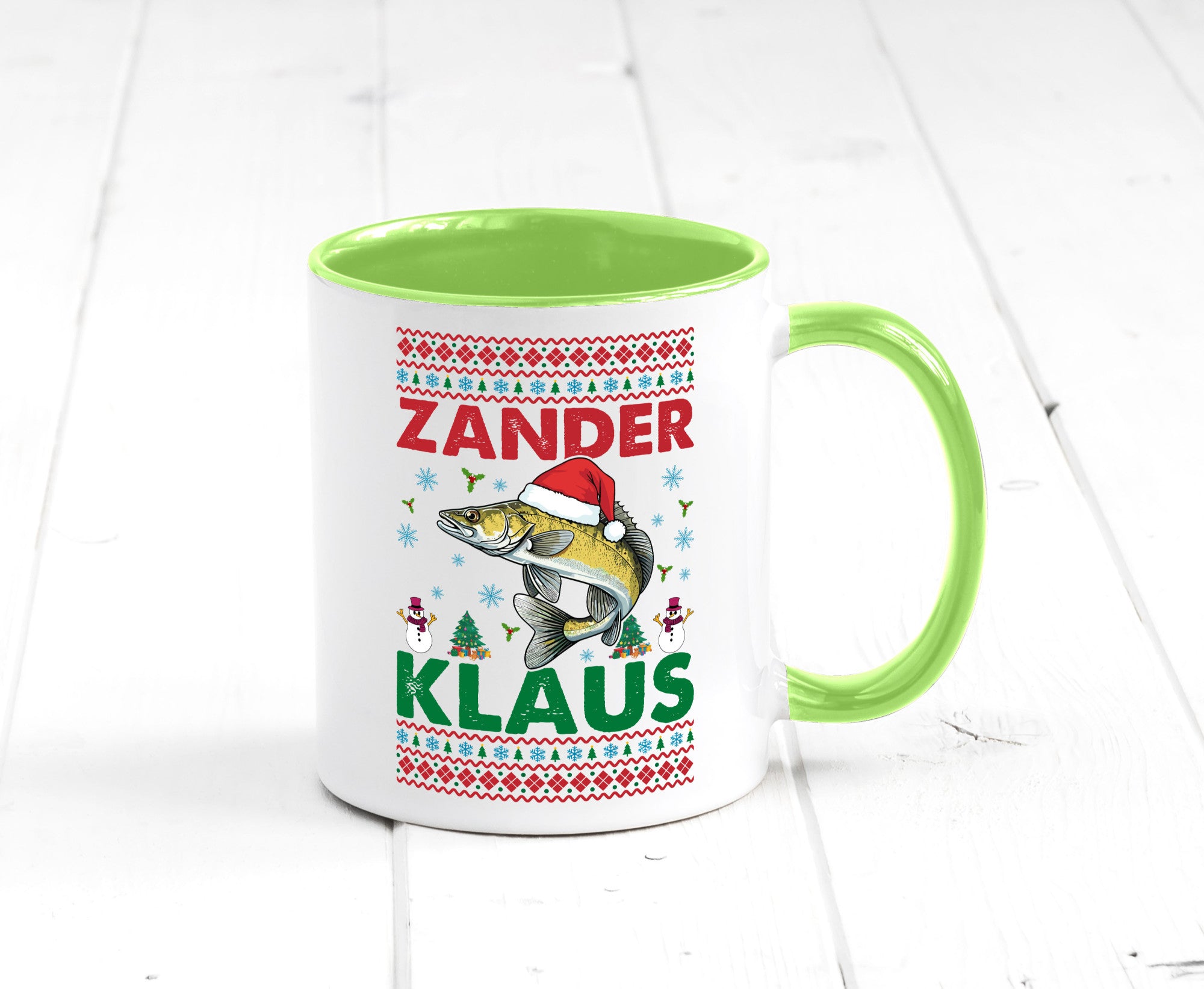 Zander Klaus | Ugly Christmas Angler Angeln v2 Geschenk Humor Geschenkidee