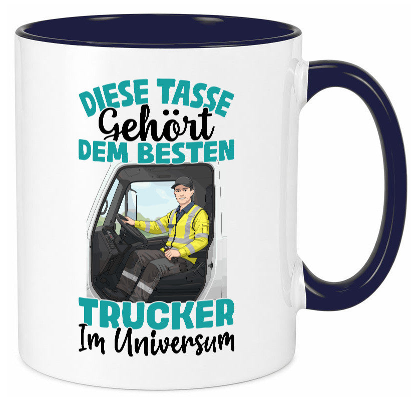 Im Universum: Trucker | LKW Fahrer Beruf Humor Arbeit Kollegen Büro Tasse