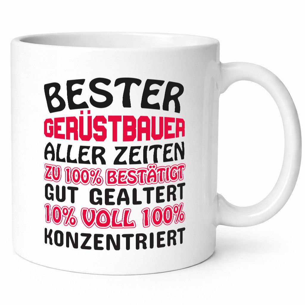 Bester Gerüstbau | Tasse Baustelle Humor Geschenkidee