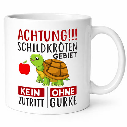 Achtung Schildkröte lustig Humor Geschenkidee Geschenk Tasse