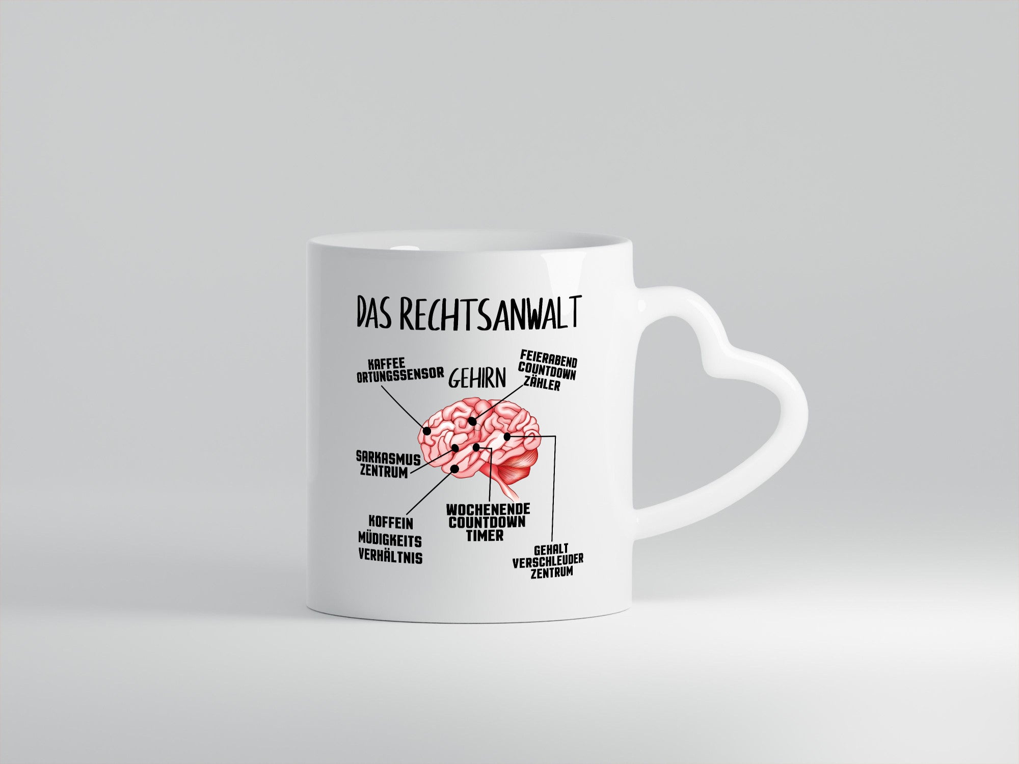 Das Rechtsanwalt Gehirn lustiger Spruch Geschenk Humor Geschenkidee Tasse