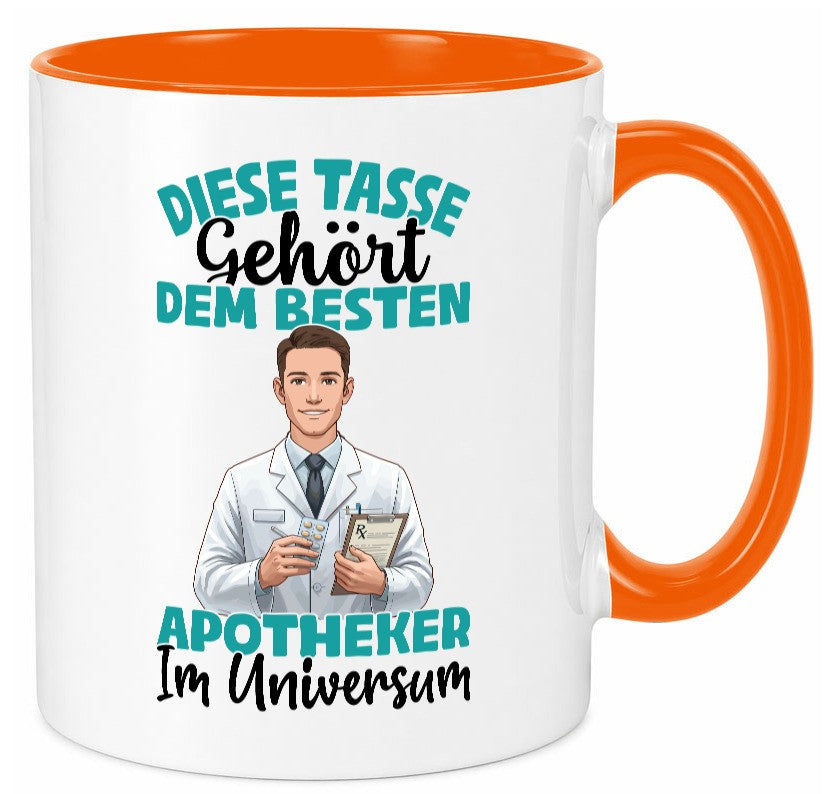Im Universum: Apotheker | Apotheke Pharmazie Geschenkidee Humor Tasse