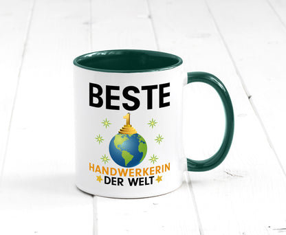 Welt Beste Handwerkerin | Handwerkerinnen lustiger Spruch Geschenk Humor Tasse