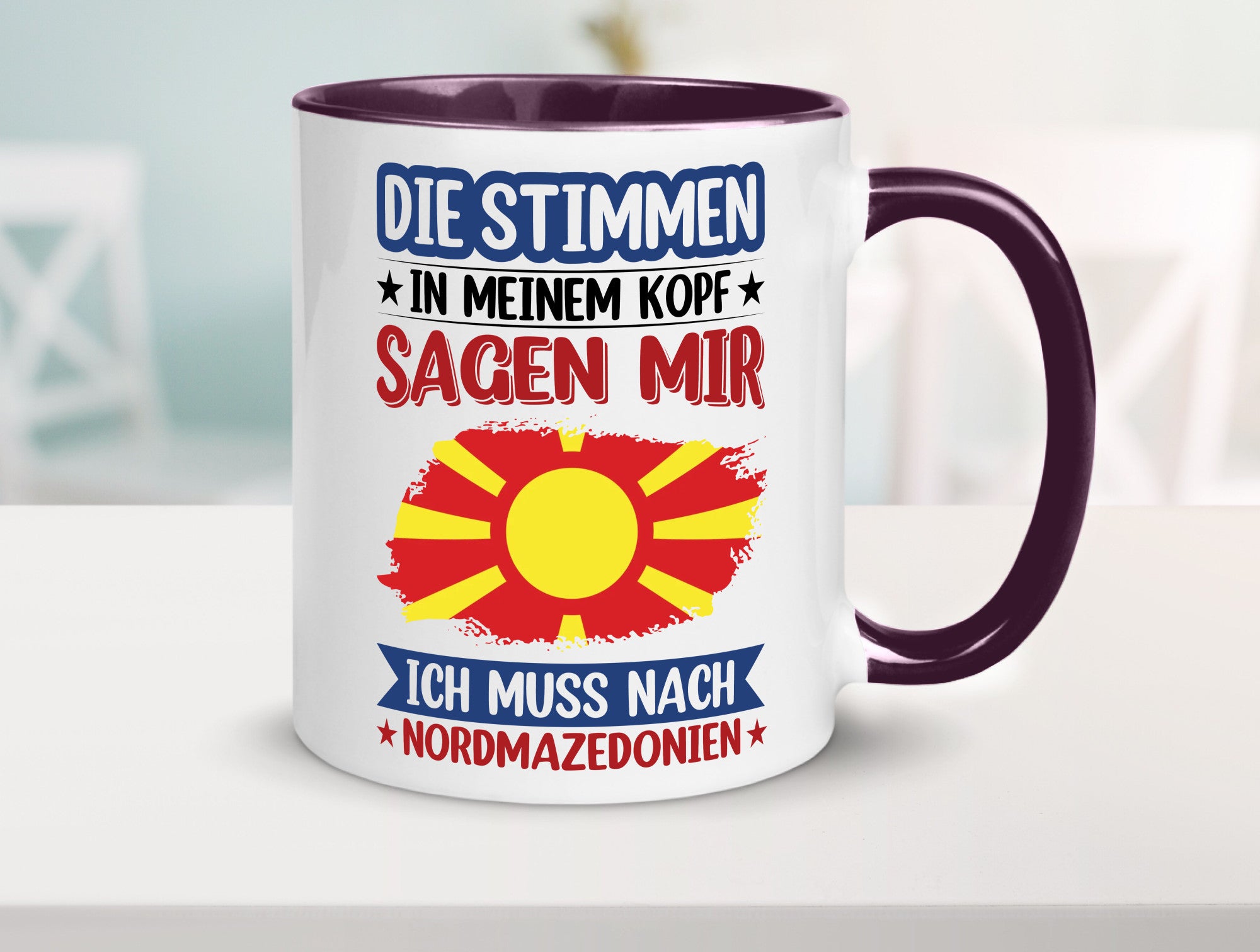Nordmazedonien | Urlaub Stimmen in meinem Kopf Geschenk Humor Geschenkidee