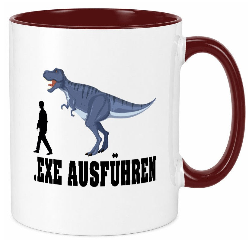 Exe Ausführen | Dinosaurier lustiger Spruch Geschenk Humor Geschenkidee Tasse