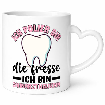 Ich polier dir die Fresse | Zahnarzthelferin Zahnarzt lustig Humor Geschenkidee