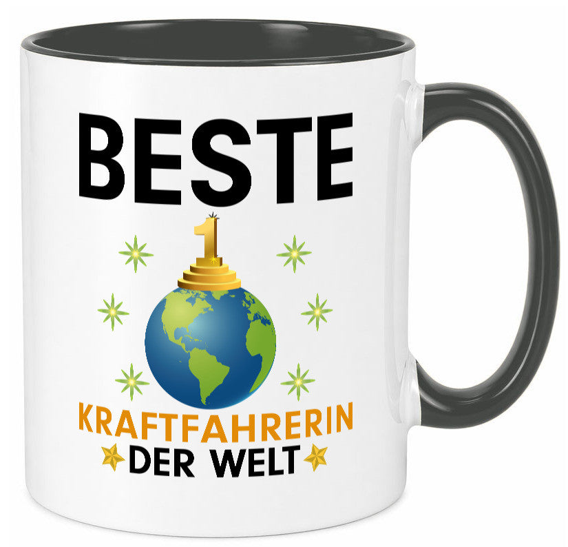 Welt Beste Kraftfahrerin | Lastwagen LKW Fahrerin Humor Geschenkidee Tasse
