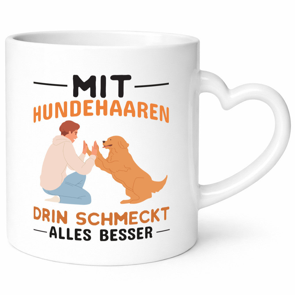 Mit Hundehaaren | Hundebesitzer Tasse Hund Witz Geschenk Tierliebhaber Humor