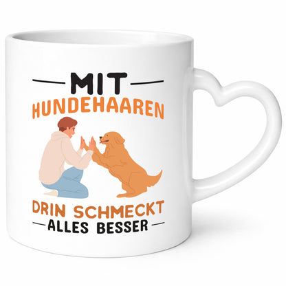 Mit Hundehaaren | Hundebesitzer Tasse Hund Witz Geschenk Tierliebhaber Humor