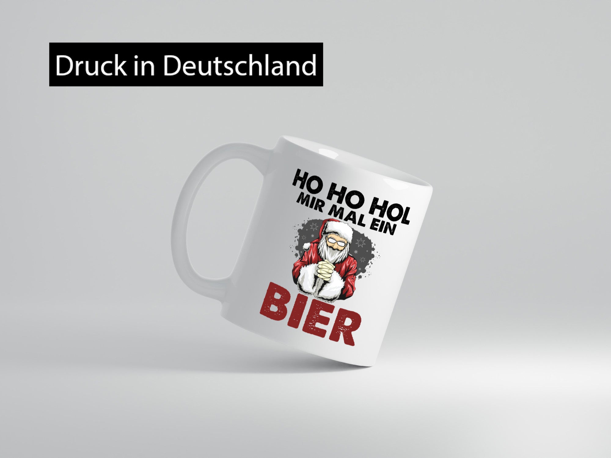 Ho Hol mir mal ein Bier | Weihnachten Geschenkidee Humor Tasse