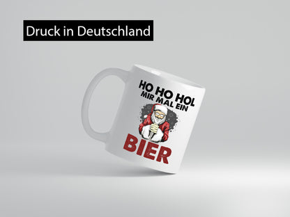 Ho Hol mir mal ein Bier | Weihnachten Geschenkidee Humor Tasse