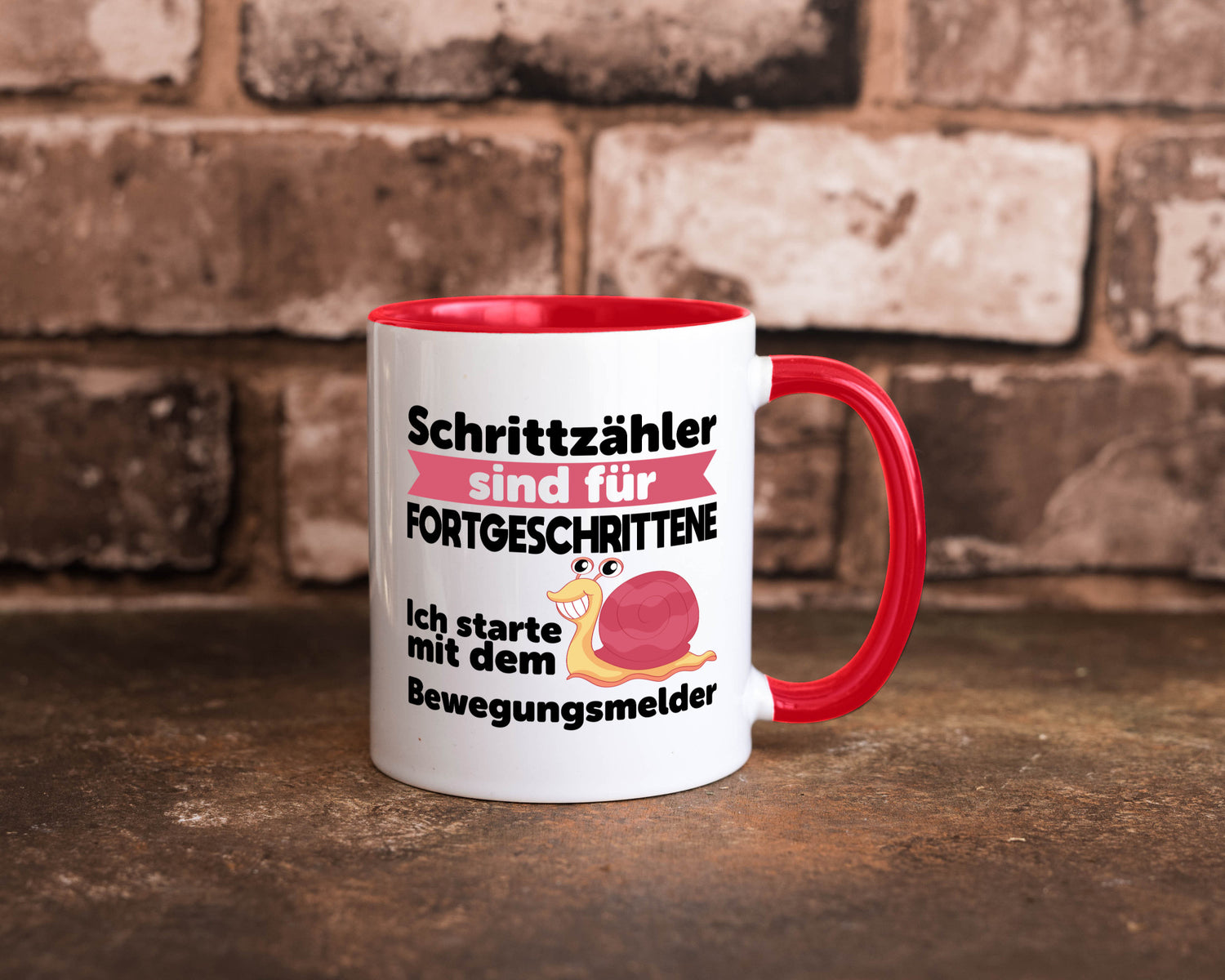 Schrittzähler Fortgeschrittene, Bewegungsmelder | Schnecke Geschenk Humor