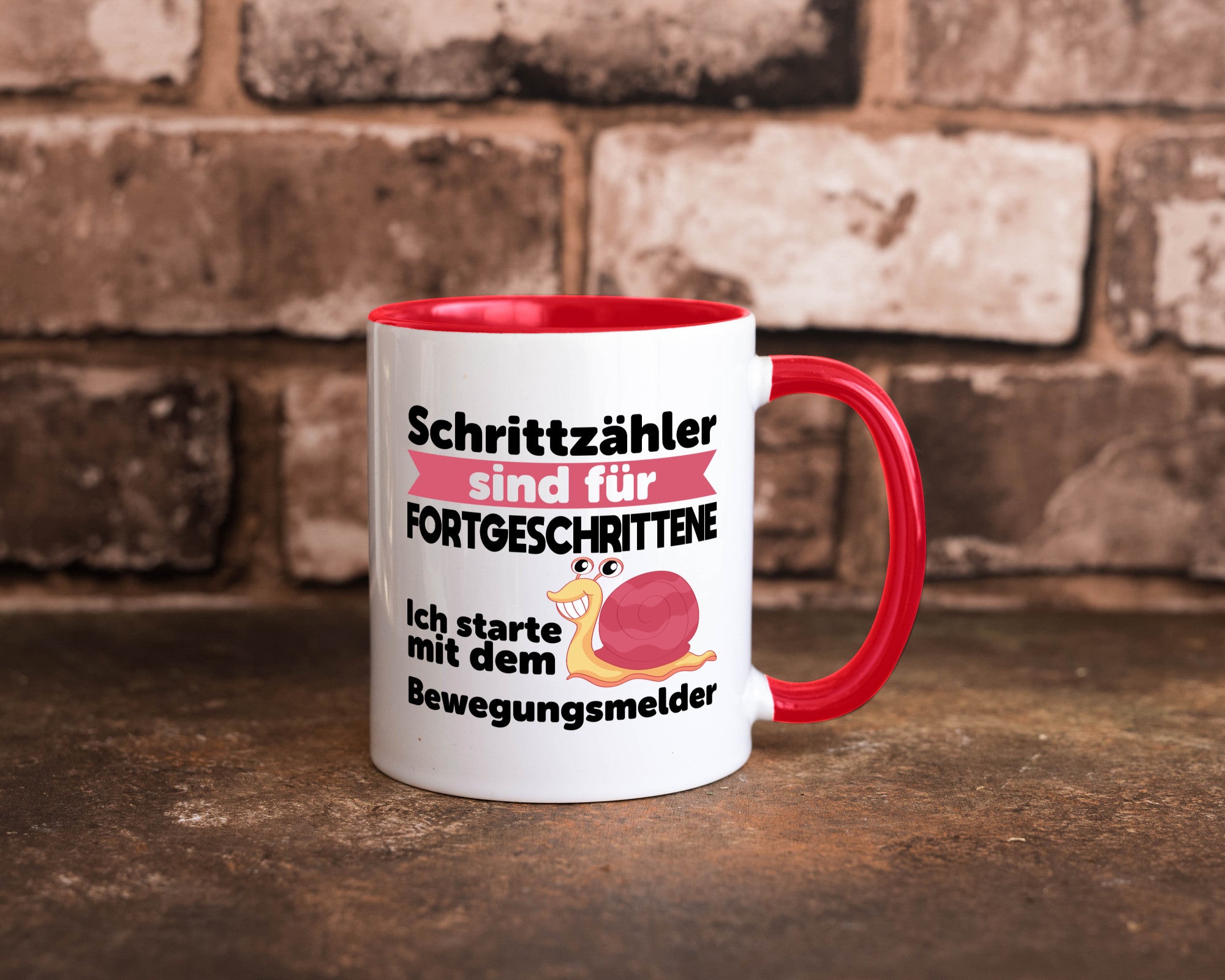 Schrittzähler Fortgeschrittene, Bewegungsmelder | Schnecke Geschenk Humor