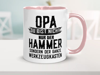 Opa ist der Hammer | Großvater Tasse Werkzeugkasten lustig Familie Geschenkidee