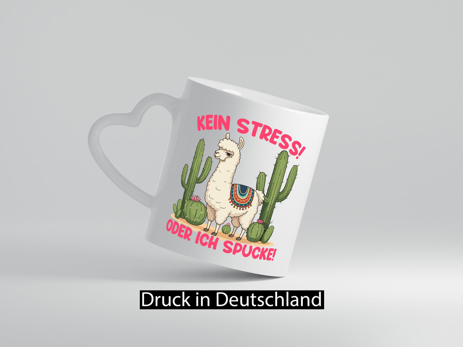 Kein stress oder ich Sprucke | Lama Alpaka Humor Geschenkidee Tasse