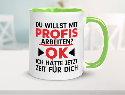 Profi Arbeiter | Arbeit Tasse mit Profis Beruf Geschenk Kollegen Büro lustiger