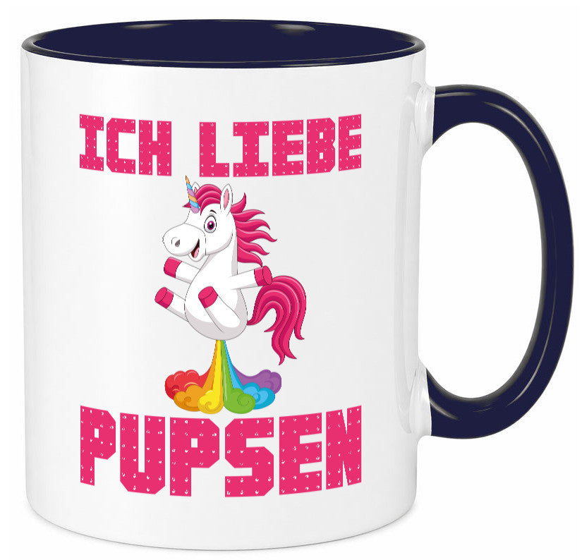 Ich liebe pupsen | Einhorn Pups lustiger Spruch Humor Geschenkidee Tasse