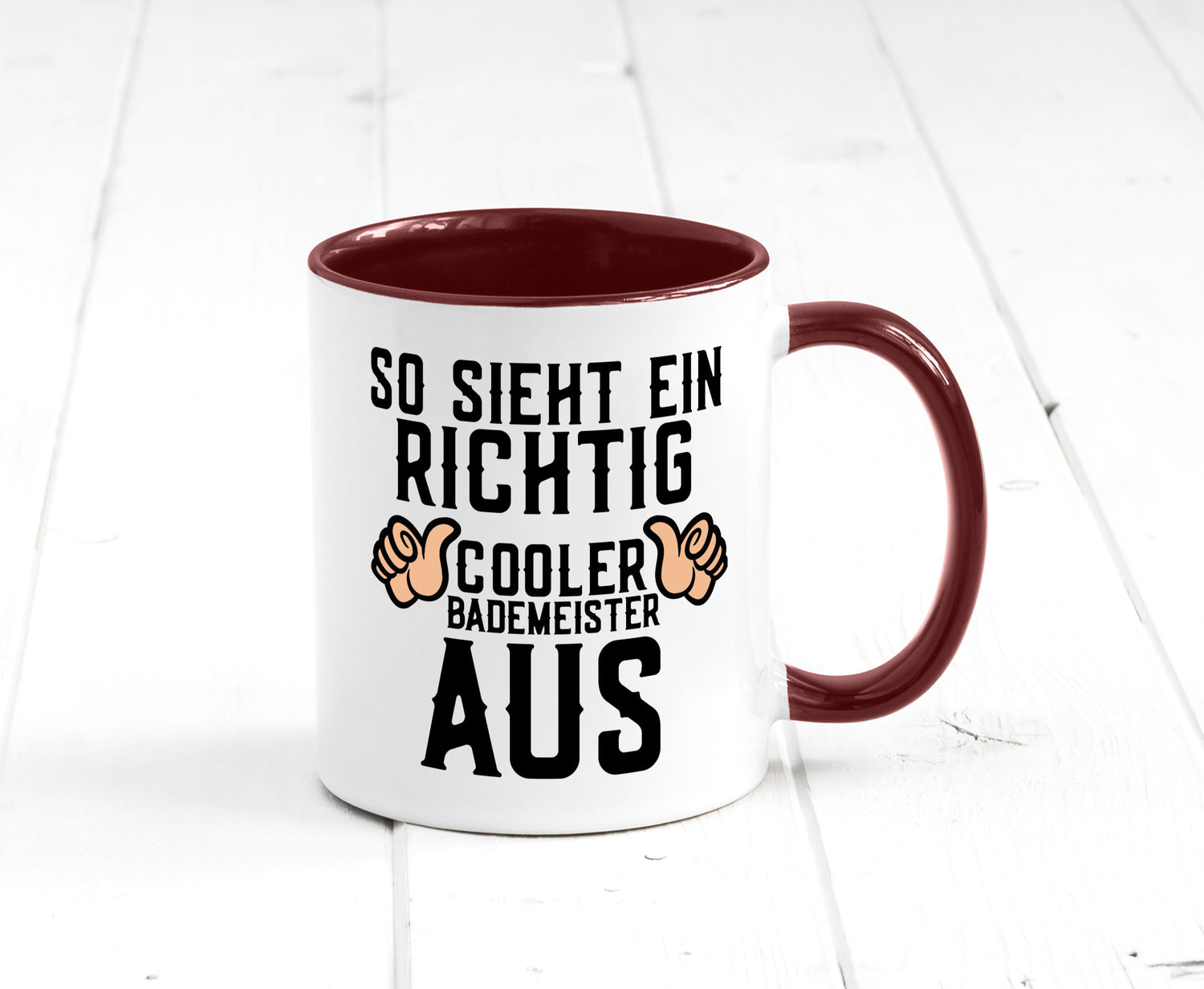Richtig cooler Bademeister | Daumen hoch Schwimmbad lustig Humor Geschenkidee