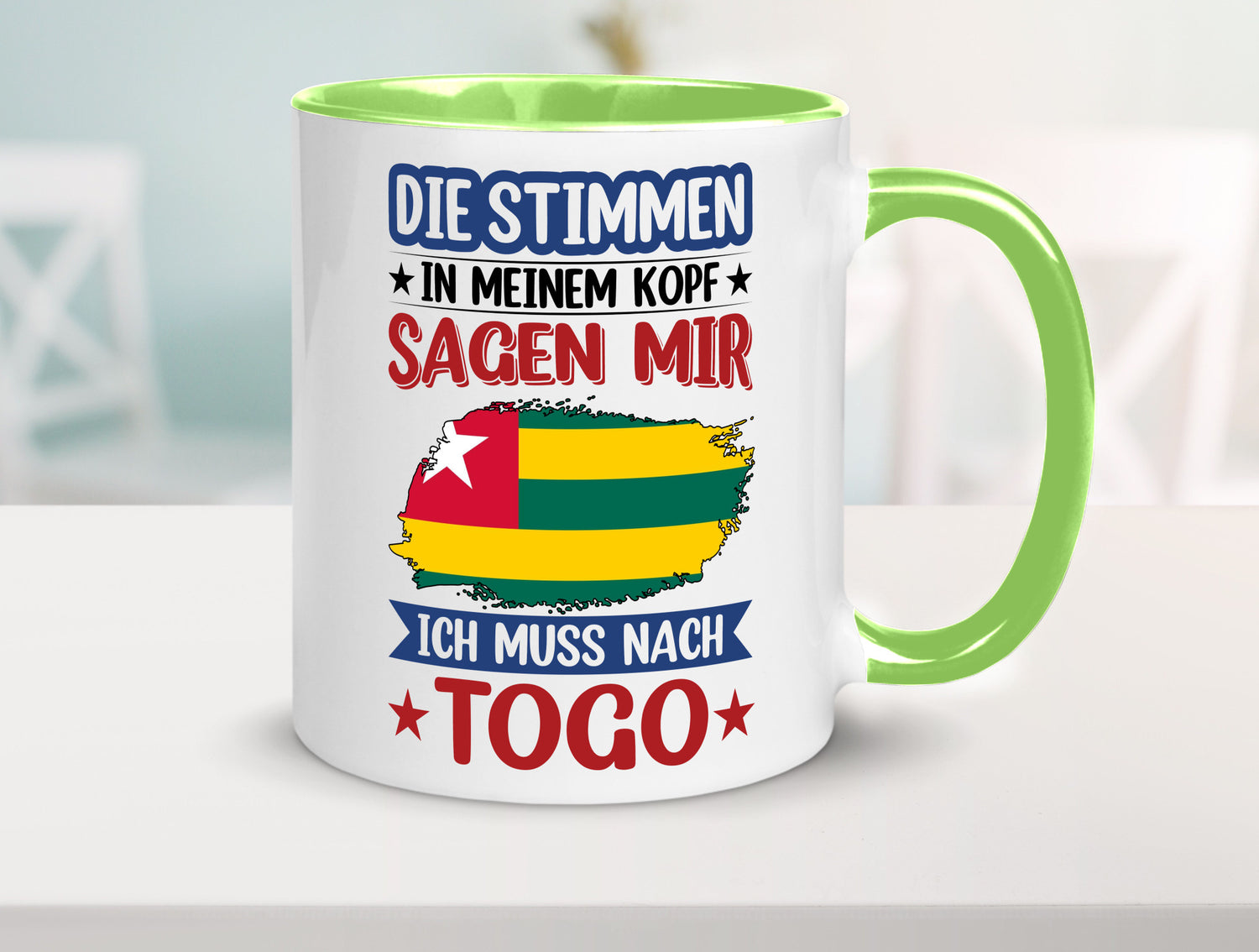 Togo | Urlaub Stimmen in meinem Kopf Traumland Humor Geschenkidee Tasse